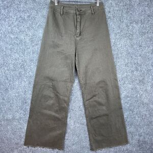 Amenah Jeans Womens 3 / Large Brown Wide‎ Leg Straight Raw Hem Baggy Skater Y2K